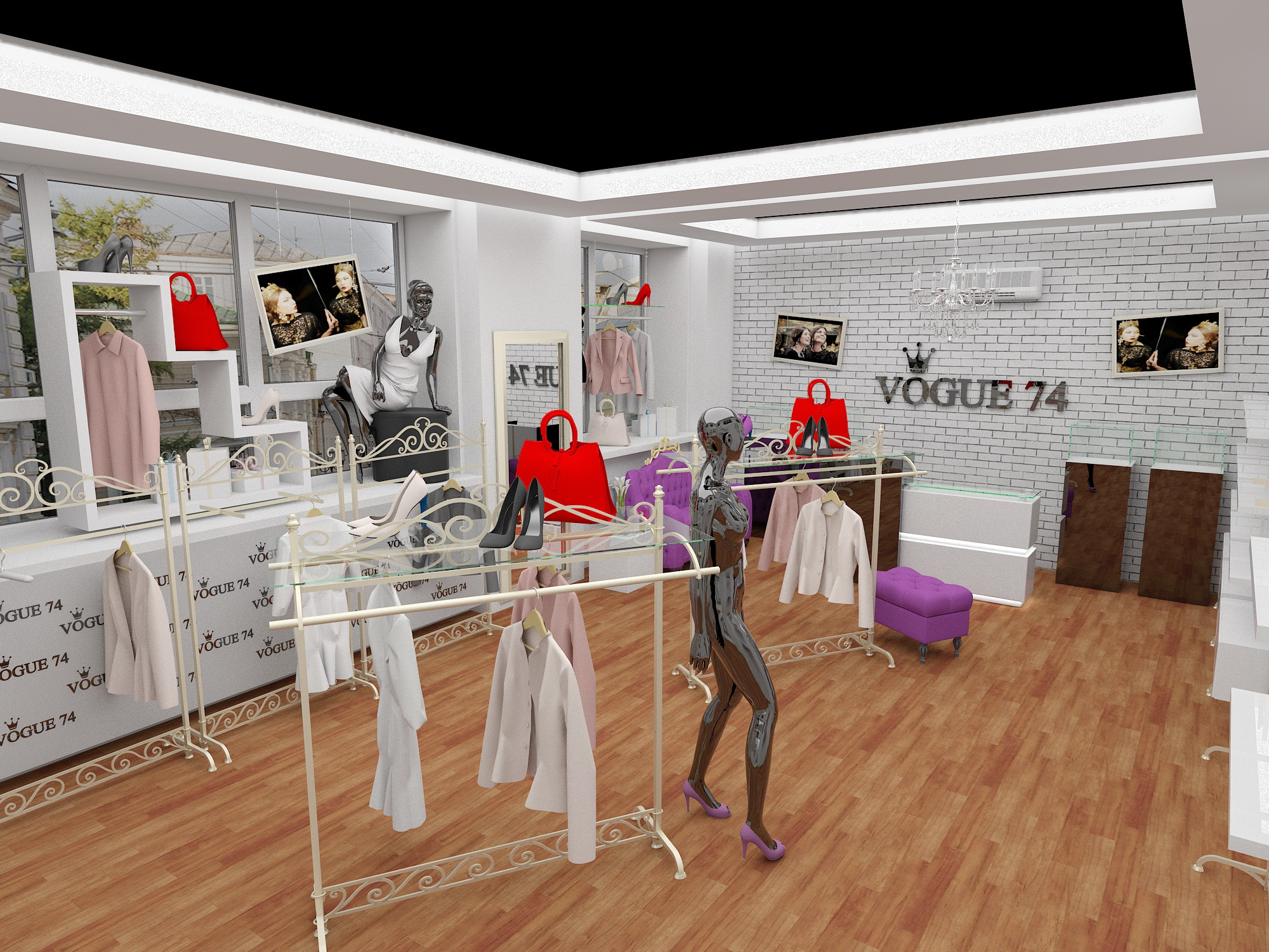 Дизайн проект салона женской одежды